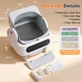 thumbnail image 5 of U-HOMY Automatic Self-Cleaning Litter Box, Open Top Cat Litter Box with App Control and 11L Capacity for Multiple Cats, 5 of 9