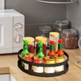 thumbnail image 5 of 360 Degree Rotating Spice Rack, Compact Metal Countertop Organizer for Jars Bottles Seasonings, Multifunctional Desktop Storage Shelf for Kitchen Office Dining Room Home, 5 of 6