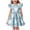 Light Blue-19, variant on Mitankcoo Girls Easter Dresses Cute Print Flutter Sleeve Crew Neck A-Line Dress for Daily Fashion Wear 3-14Y