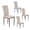 Light Beige, variant on Set of 4 Dining Chairs, Kitchen Chairs, Velvet Chairs; Modern Upholstered Dining Room Chairs with Metal Legs and Adjustable Feet, Gray