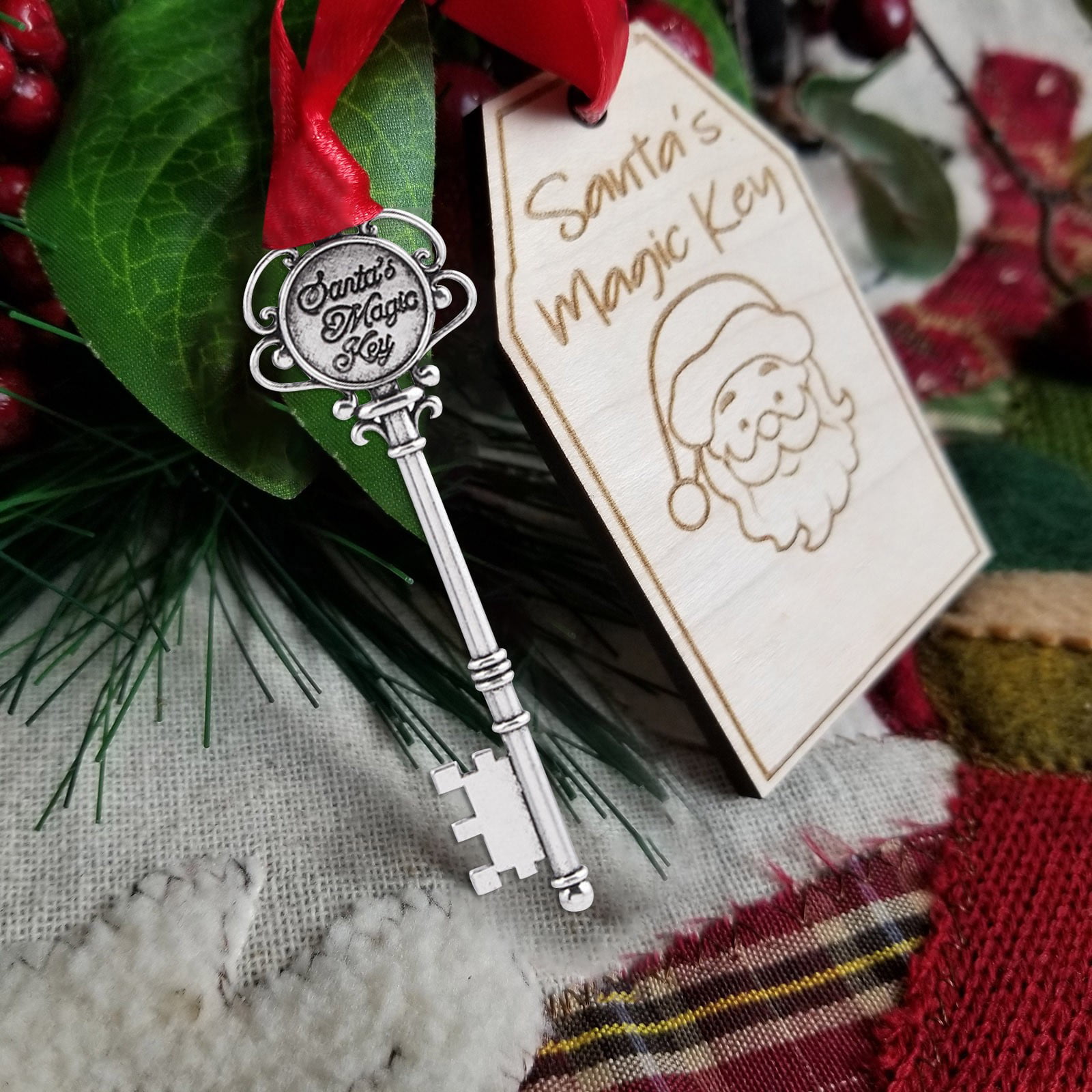 Woanger Santa's Key with Card Santa Key for No Chimney Houses Key