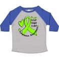 thumbnail image 3 of Inktastic Love, Care, Cure Lymphoma Awareness Lime Green Ribbon Hearts Boys or Girls Toddler T-Shirt, 3 of 5