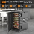 thumbnail image 2 of ROVSUN 109 QT Insulated Food Pan Carrier, Hot Box Food Warmer w/Wheels Double Buckles and Handles, Stackable Hot Boxes for Catering Restaurant Canteen Family Party, 2 of 8