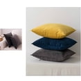 thumbnail image 4 of Matsuzay Funda de poliéster para cojín de asiento, Color sólido, suave, agradable a la piel, resistente, con cremallera, funda de almohada Decoración del hogar Amarillo 45x45cm, 4 of 6