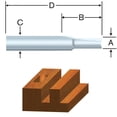 thumbnail image 1 of Broca fresadora Vermont American de 3/16 pulgadas con punta de carburo de 2 pulgadas, 1 of 2