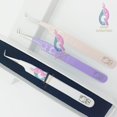 thumbnail image 2 of Las últimas pinzas de extensión de pestañas con agarre de corazón de Color pálido sólido con punta de fibra de Hello Kitty se utilizan para dar volumen y abanico, 2 of 3