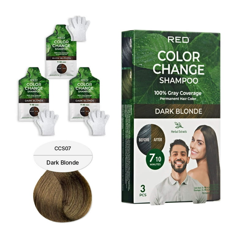 Red by Kiss Quick Cover Natural Herbal Color Change Shampoo 3