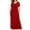 Red, variant on Timegard Plus Size Dresses for Women Scoop Neck Short Sleeve Ruched Slim Casual Comfy Long Dress Summer