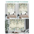thumbnail image 4 of Green Blue Pumpkin Fall Tie Up Curtains for Windows 63 Inch Length Balloon Curtains Kitchen Adjustable Balloon Window Shade Thanksgiving Botanical Eucalyptus Leaves Tie Up Bathroom Curtain 52"x63", 4 of 6