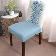 thumbnail image 3 of Sage Green Eucalyptus Dining Chair Cover Set of 4,Stretch Chair Protectors Slipcover,Spandex Kitchen Chair Seat Back Cushion Slip Cover for Dining Room,Party,Country Nature Plant Leaves Botany White, 3 of 6