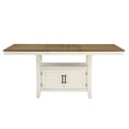 thumbnail image 3 of Bowery Hill Contemporary Off White and Honey Brown Wood Counter Table, 3 of 10