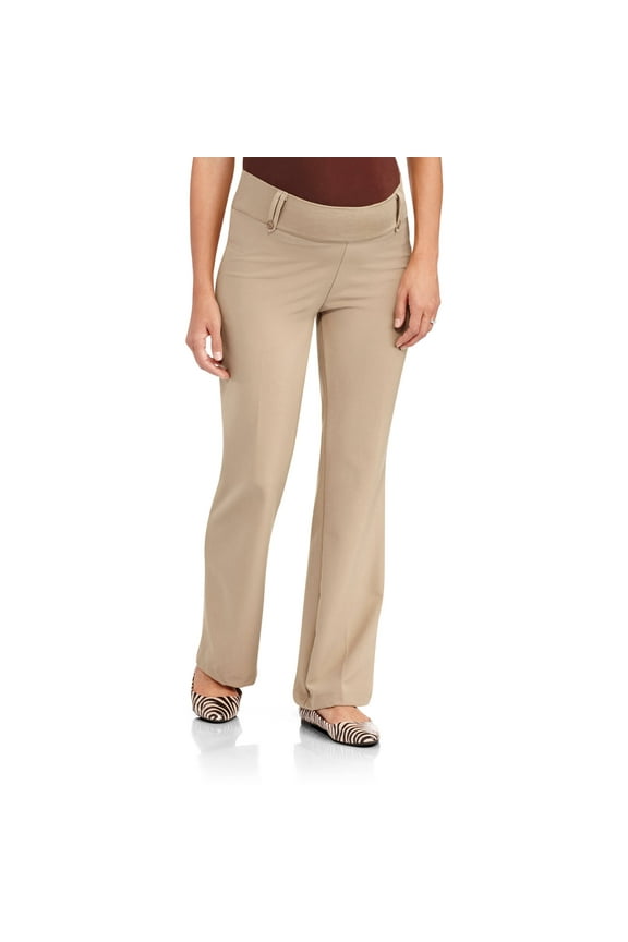 Maternity Demi-Panel Career Pants with Belt Loops