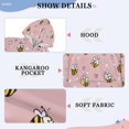 thumbnail image 6 of Kids' Hooded Pullover Sweatshirt Casual Tops Long Sleeve Print Hoodies Pocket Small Heart and Bee Patterns, 6 of 9