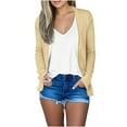 thumbnail image 5 of Fanxing Women's V Neck Cardigan Sweater Long sleeve Button Down Fall Lightweight Solid Color Knitted Outwear Khaki XL, 5 of 8