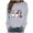 Light Gray, variant on Women Cute Christmas Graphic Crewneck Sweatshirt with Snow and Sparkles Casual Holiday Party Pullover Top