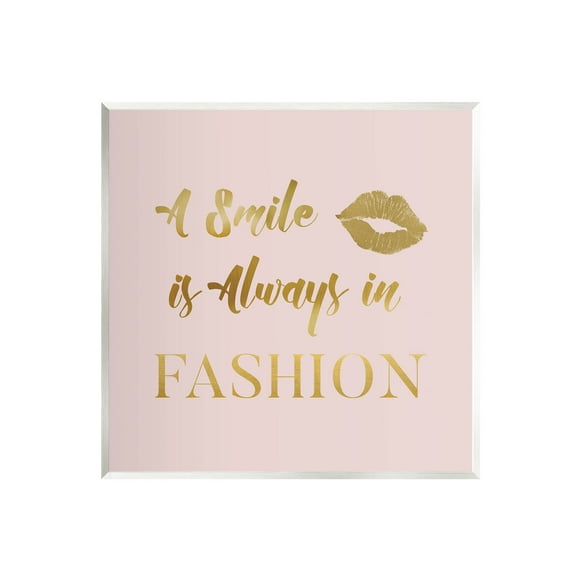 Stupell Industries Smile Always In Fashion Glam Graphic Art Unframed Art Print Wall Art, Design by Carol Robinson