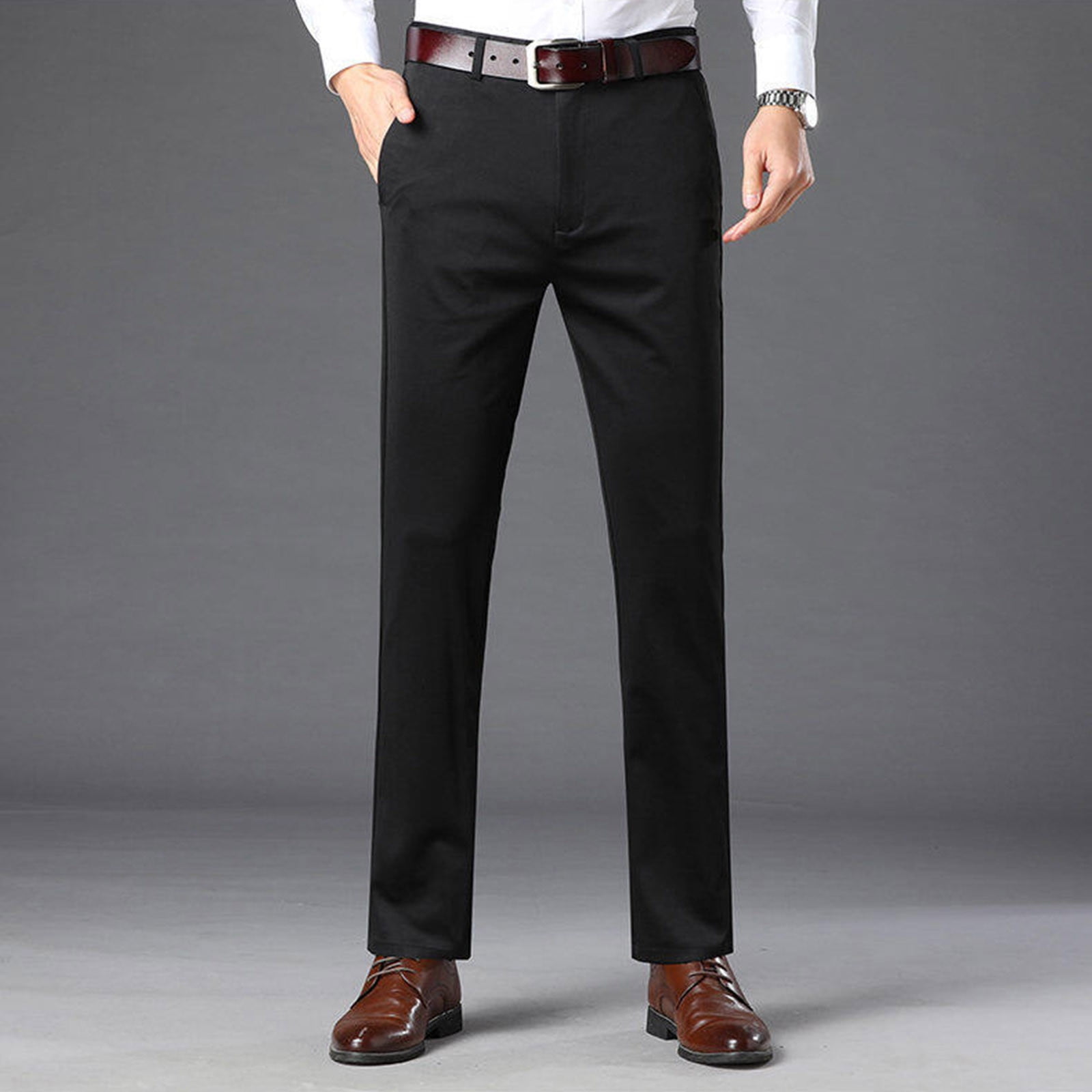 Awdenio Pants for Men Slim Fit Dress Pants for Men Expandable Waist Dress Pant Casual Athletic Golf Pants, Men's, Size: 3XL, Black