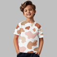thumbnail image 6 of Coerni Kids Cow Print Shirt Boys & Girls Breathable Crewneck Short Sleeve Tees Colorful Cow Print Tops Casual Versatile Summer Outfit, 6 of 9