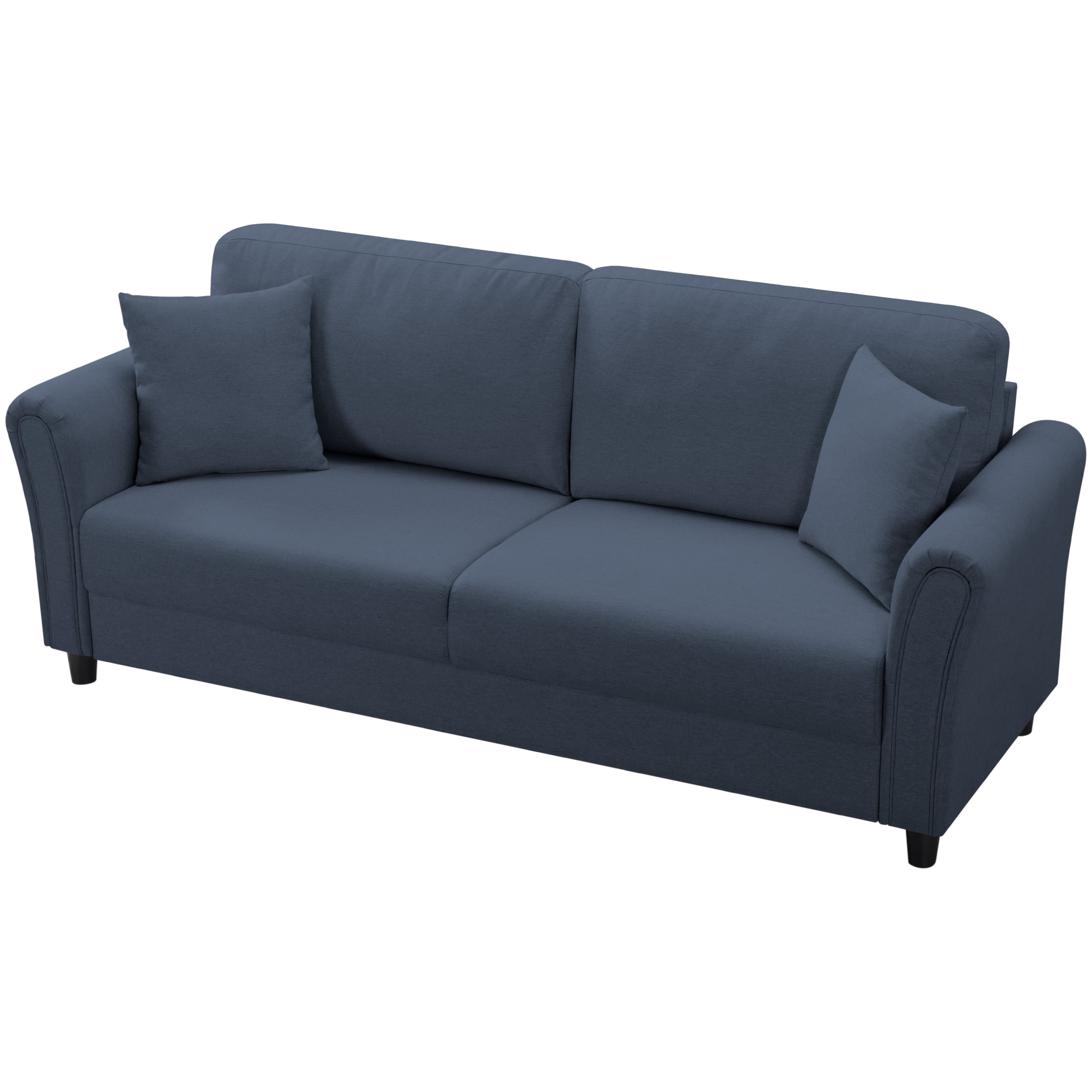 BSHTI 81.5 inch European Style Modern Sofa Couch,Minimalism Couches Sofa for Livingroom(Navy Blue)