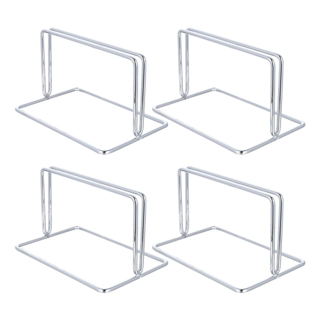 4Pcs Cold Rolled Steel Office Partition Brackets Partition Brackets Partition Holders (Silver)