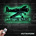 thumbnail image 4 of Craftnamesign Custom Airplane Metal Wall Art LED Light, Airplane Wall Decor, Airplane Sign, 4 of 5