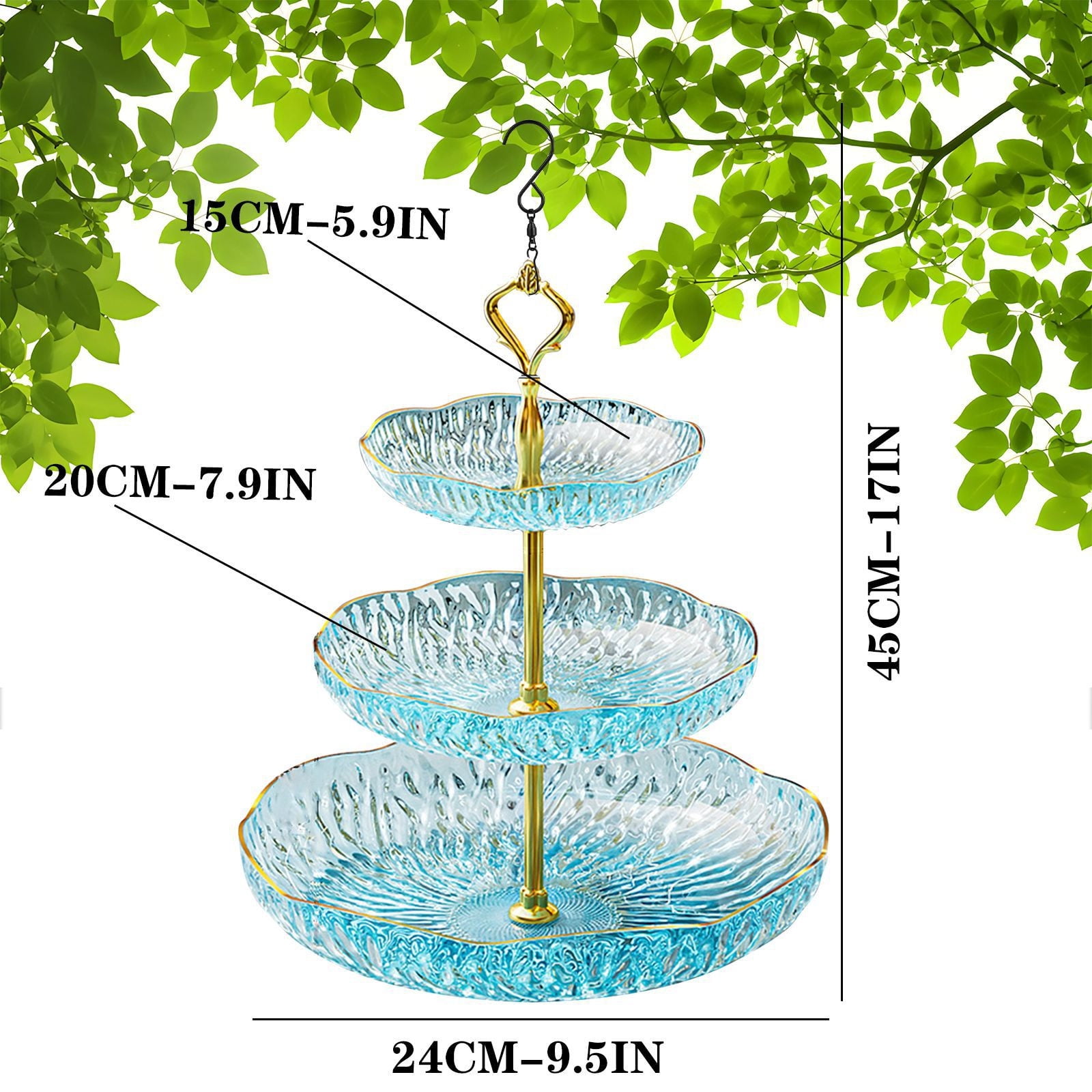 Hanging Hummingbird Feeder and Bird Bath 2-in-1 Outdoor Garden Decor Plastic Weather-Resistant for Patio Backyard