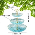 thumbnail image 2 of 3 Tiered Hanging Bird Feeder Tray for Outdoor, Large Platform Stand Bird Bath with Hanger Hook for Garden Decoration Outdoors Wild Bird Feeder, Style to Three Layer, 2 of 3