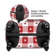 thumbnail image 2 of Susaid Plaid Heart Print Elastic Washable Suitcase Cover with Hidden Zipper, Fits 18-32 Inch Luggage for Protection During Travel-Medium, 2 of 7