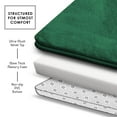 thumbnail image 6 of 3 Piece Bathroom Rugs Bath Mat Set, Velvet Memory Foam Bath Mats, Non-Slip PVC Backing Washable Bath Rugs, Quick Dry, Includes Large, Small, Contour Mats, Green, 6 of 6