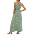 thumbnail image 2 of Gvmfive Women Bohemain V Neck Pocket Swing Long Dress Casual Summer Maxi Dress, 2 of 3