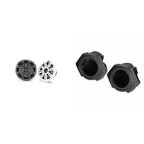 Kicker 45KM654 6.5" Marine Speakers & Polaris RZR Front 6.5" Speaker Pods 2014-UP ( Except PRO XP)