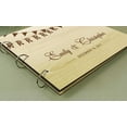 thumbnail image 3 of Custom Rustic Wedding Guest Book Wood Wooden Name Engraved Advice Book, 3 of 6