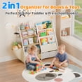thumbnail image 5 of Kids Bookshelf and Toy Storage, Book Shelf for Kids Rooms BECOKOME 4 Tier Toddler Bookshelf Baby Bookcase for Nursery Montessori Toy Organizer, Burlywood, 5 of 7