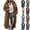 A330 Brown, variant on Long Corduroy Jackets for Women Long Sleeve Lapel Button Down Jacket Dressy Casual Fall Fashion Tops Oversized Shackets with Pockets Streetwear
