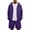 Purple, variant on Mens Lightweight Windbreaker Jacket and Shorts Set, Hooded Zip Up Cargo Pockets Summer Outdoor Sportswear Suit Red M