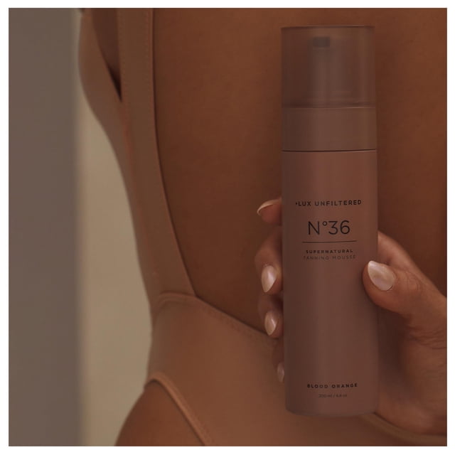 + Espuma de mousse bronceadora sobrenatural Lux sin filtrar N36 CLASSIC en naranja sanguina Quick + Autobronceador falso sin sol inmediato