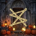thumbnail image 5 of Halloween Decorative Barrier Tape,Glow In Dark Ghost Warning Strip with Flexible Cuttable Texture,Long Halloween Prop for Yard Escape Room Classroom Party Scene Layout(Green), 5 of 7