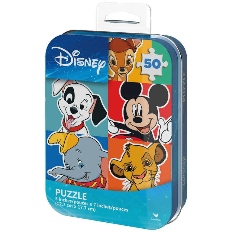 Disney 50-Piece Puzzle in Collectible Tin, for Families and Kids