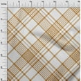 thumbnail image 3 of oneOone Cotton Jersey Brown Fabric Tartan Craft Projects Decor Fabric Printed By The Yard 58 Inch Wide, 3 of 4