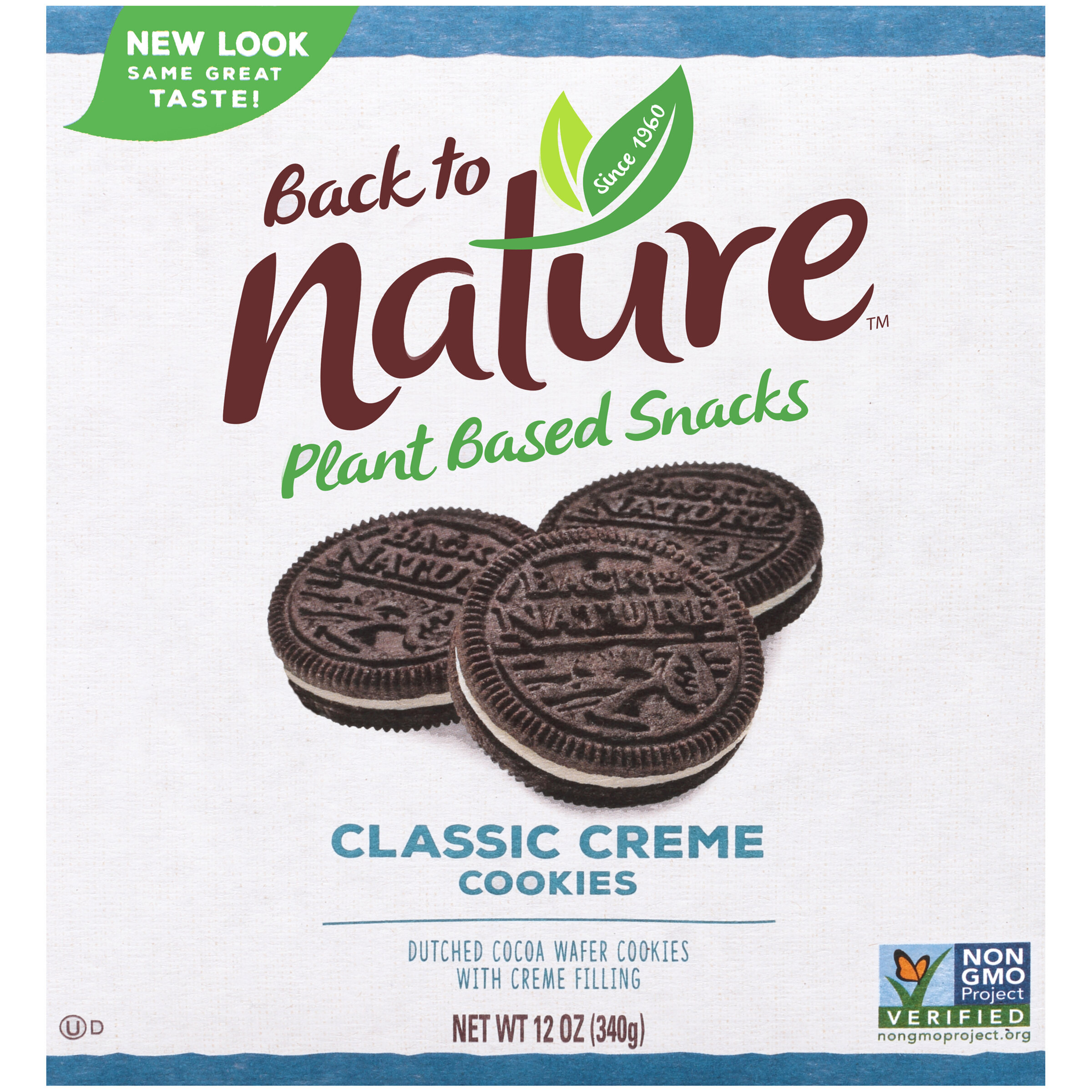 Back To Nature Plant Based Snacks Classic Creme Cookies 12 Oz Box Walmart Com Walmart Com