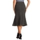 thumbnail image 3 of Falda Midi Acampanada de Cintura Alta de Mezclilla Casual INSPIRE CHIC para Mujeres S Gris Oscuro, 3 of 6