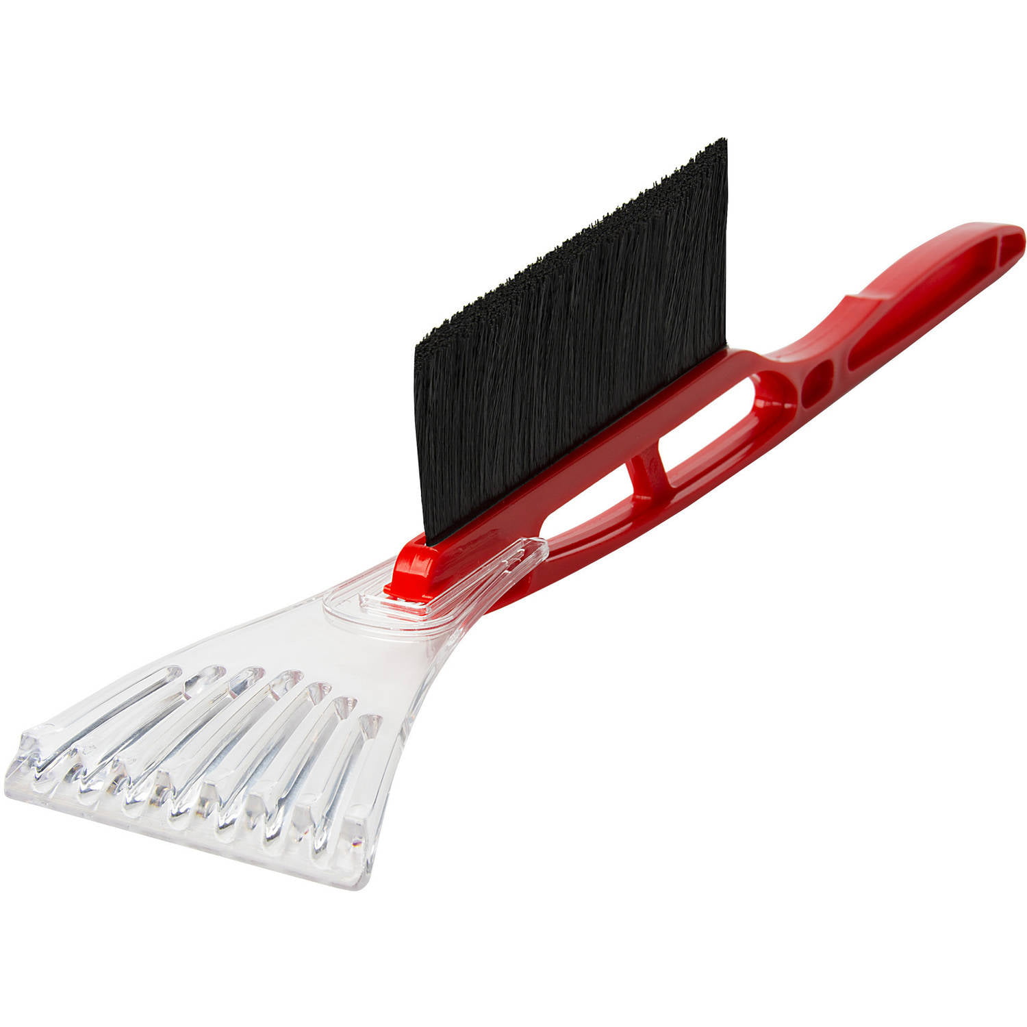 ALEKO ICB02RED Tough Ice Scraper with Snow Brush Long Handle Durable No-Scratch Scraper Defroster Red 