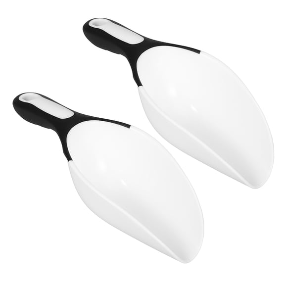 ETEREAUTY 2-Pack Plastic Kitchen Scoops with Comfortable Grip for Food Serving and Cooking