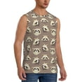 thumbnail image 2 of Fotbe Men's Raccoon Print Men's Sleeveless Muscle Tank Tops Casual T-Shirts for Gym Workout Beach-Medium, 2 of 8