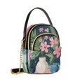 thumbnail image 7 of FORMRS Crossbody Bag for Women Quilted Travel Shoulder Cell Phone Purse with Chain Strap Handbag, Green Floral, 7 of 7