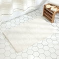thumbnail image 5 of TOWN & COUNTRY EVERYDAY Ultra Plush Solid Tufted Windowpane Bath Mat, Soft and Absorbent Tufted Floor Mat, Non-Slip Backing, Machine Washable, White, 20"x32", 5 of 13