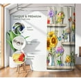 thumbnail image 2 of Flower Shelves Shower Curtain Boho Farmhouse Shower Curtain Rustic Country Floral Shower Curtains for Bathroom Waterproof Fabric Shower Curtain Set with Hooks Farmhouse Bathroom Curtain Decor 72x72, 2 of 6