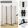 thumbnail image 6 of FDW 3 Panel Room Divider 5.9FT Partition Room Separators with Metal Frame Portable(Beige), 6 of 8