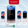 thumbnail image 2 of Protector de pantalla Intaleo para iPhone 14 Pro, dureza 9H, borde a borde, 2 of 7