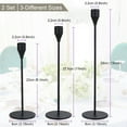 Matte Black Candlestick Holder Taper Candle Holders for 3/4" Candles ...